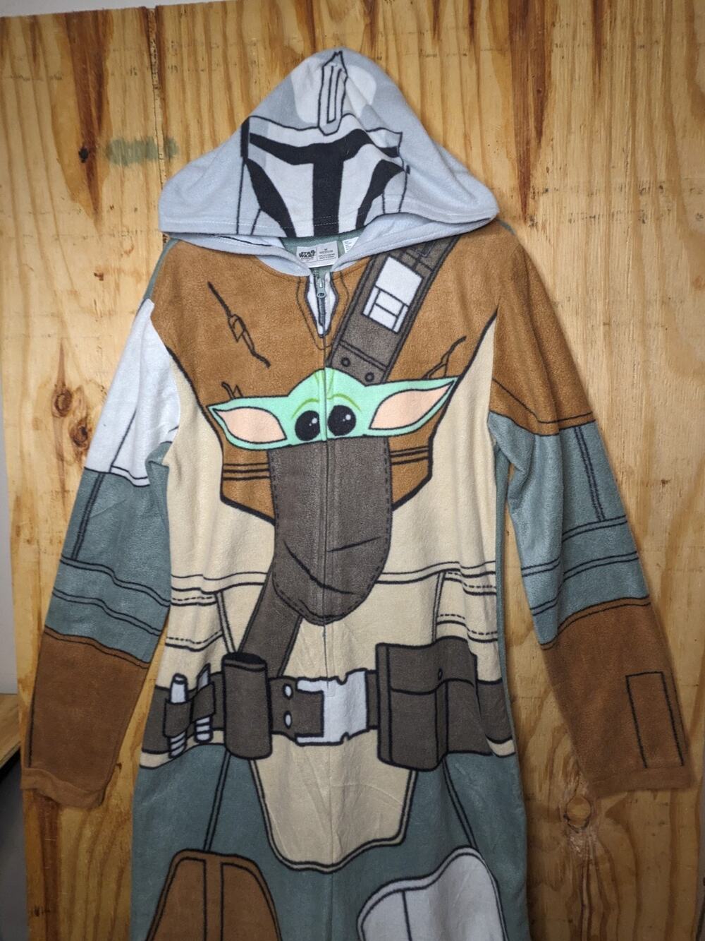 Star Wars The Mandalorian Grogu Full Body Sleep Lounge Pajama Set Men's Medium